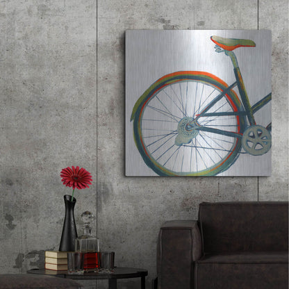 Luxe Metal Art 'Bicycle Diptych I' by Grace Popp, Metal Wall Art,36x36