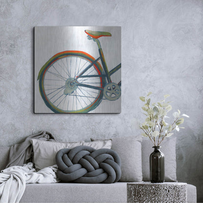 Luxe Metal Art 'Bicycle Diptych I' by Grace Popp, Metal Wall Art,36x36