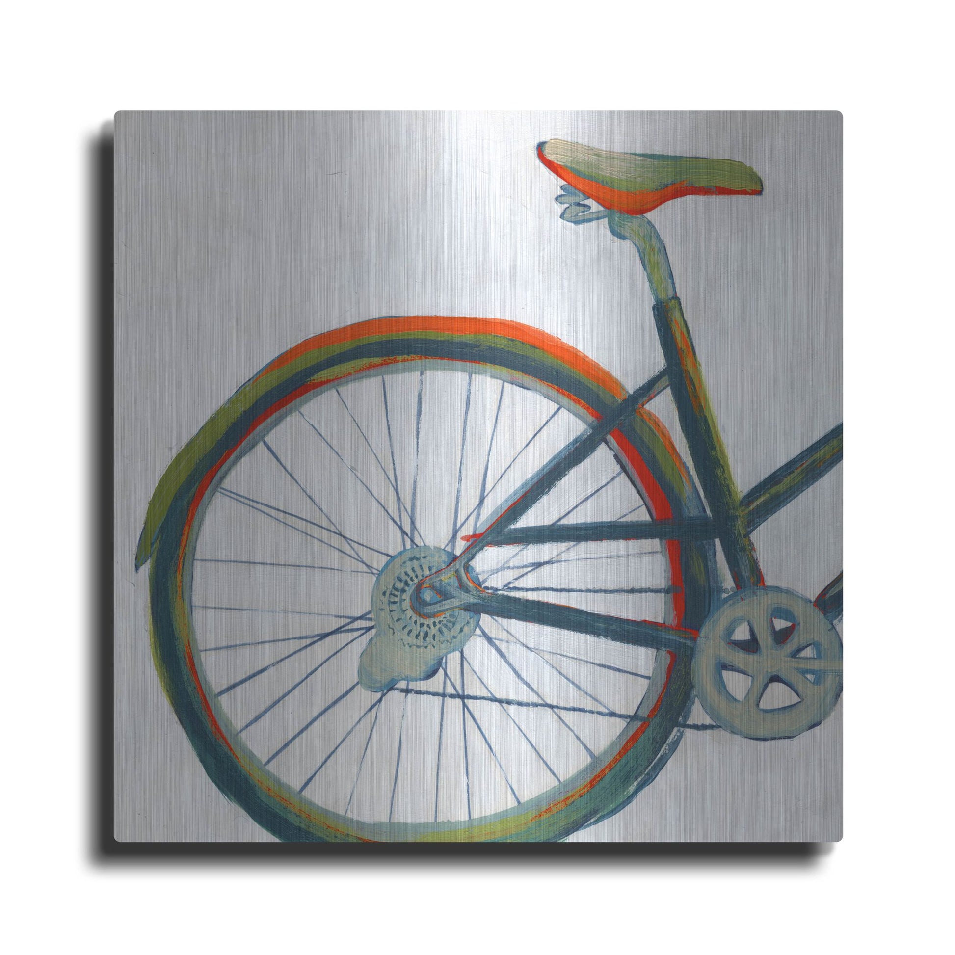 Luxe Metal Art 'Bicycle Diptych I' by Grace Popp, Metal Wall Art