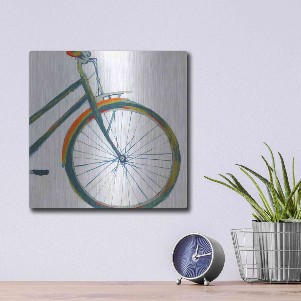 'Bicycle Diptych II' by Grace Popp – Metal Wall Art, 12x12 room view