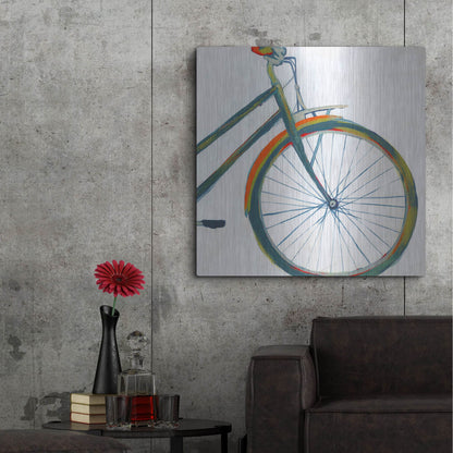 Luxe Metal Art 'Bicycle Diptych II' by Grace Popp, Metal Wall Art,36x36