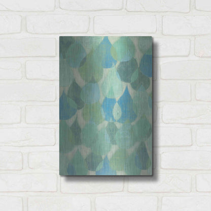 Luxe Metal Art 'Rain Drops II' by Grace Popp, Metal Wall Art,12x16
