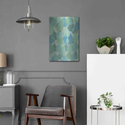 Luxe Metal Art 'Rain Drops II' by Grace Popp, Metal Wall Art,16x24