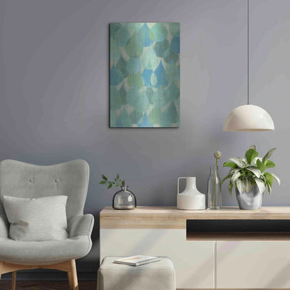 Luxe Metal Art 'Rain Drops II' by Grace Popp, Metal Wall Art,16x24