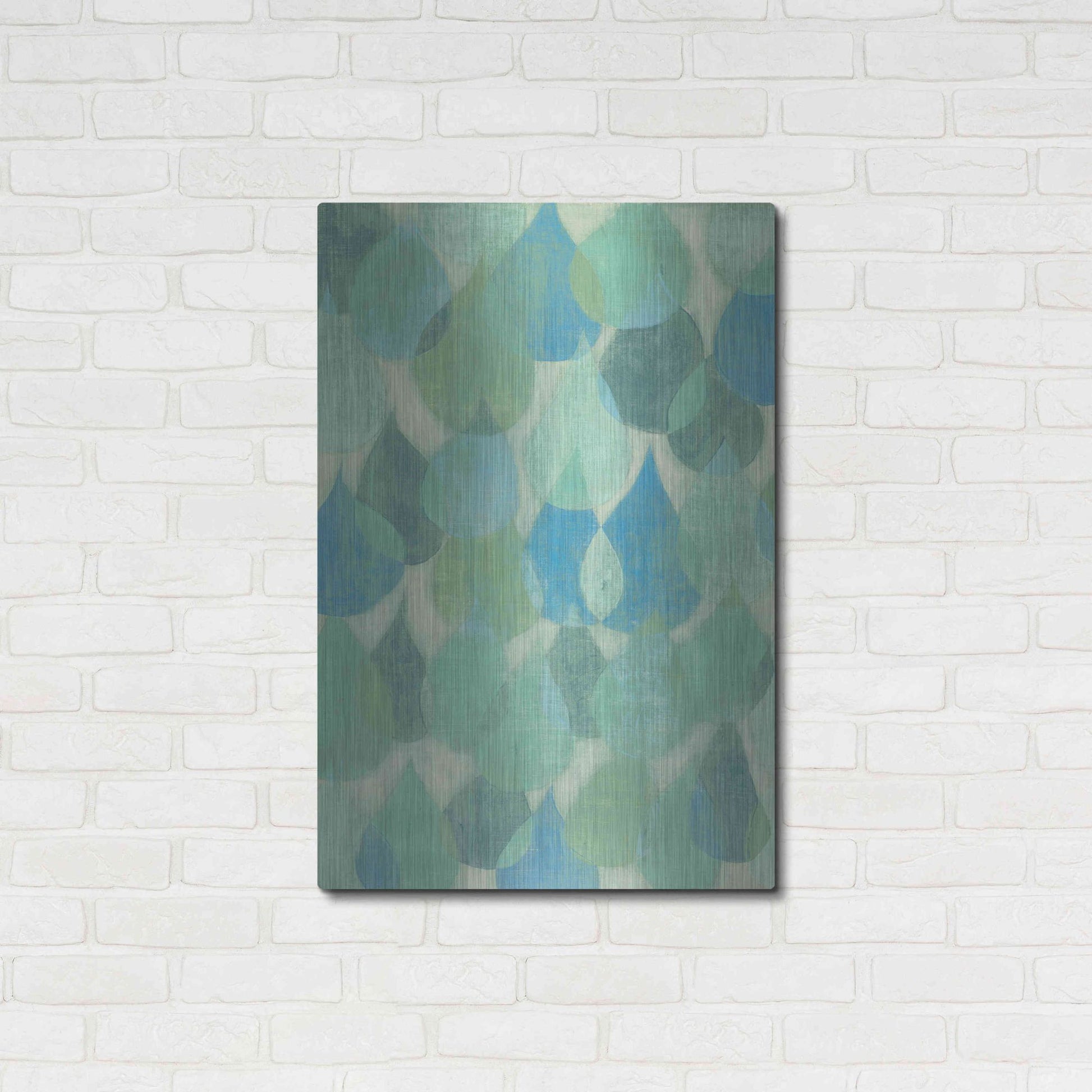 Luxe Metal Art 'Rain Drops II' by Grace Popp, Metal Wall Art,24x36