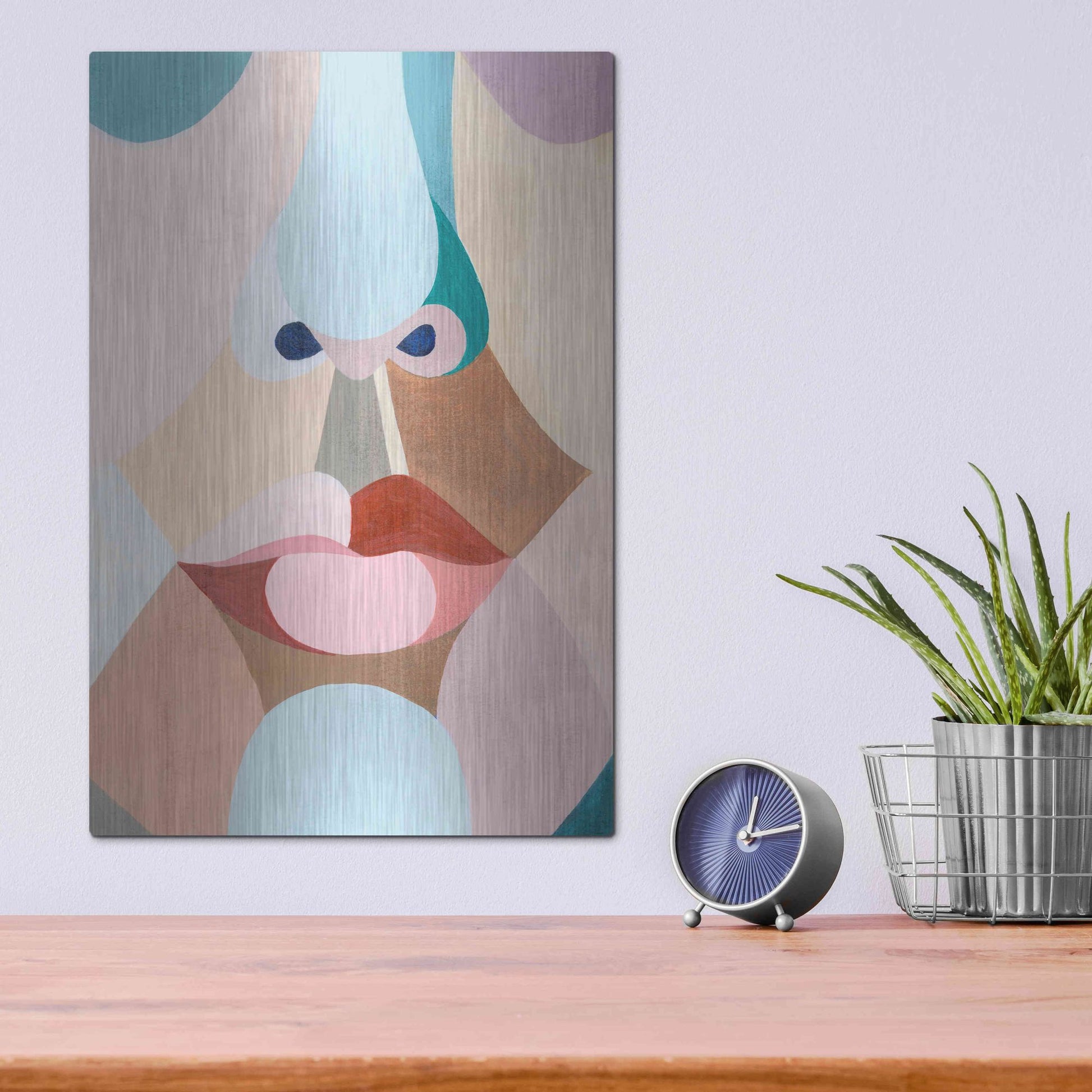 Luxe Metal Art 'Delicate Features I' by Grace Popp, Metal Wall Art,12x16