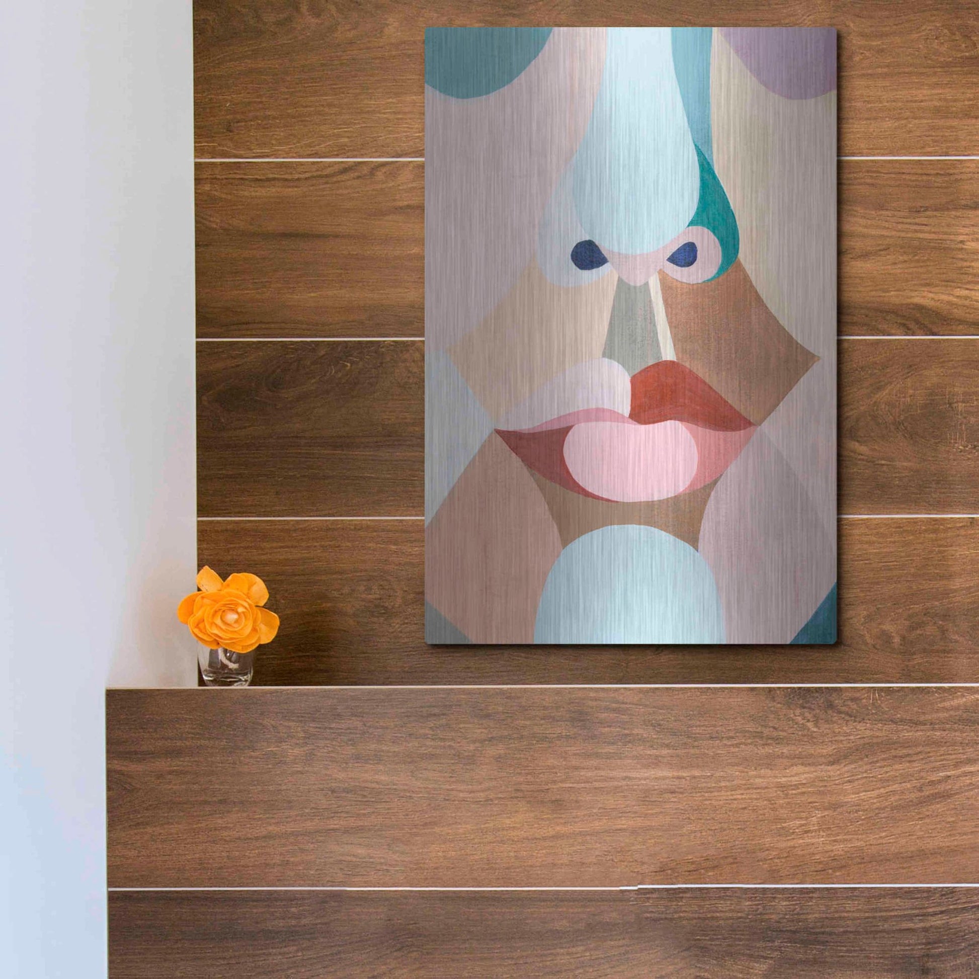 Luxe Metal Art 'Delicate Features I' by Grace Popp, Metal Wall Art,12x16