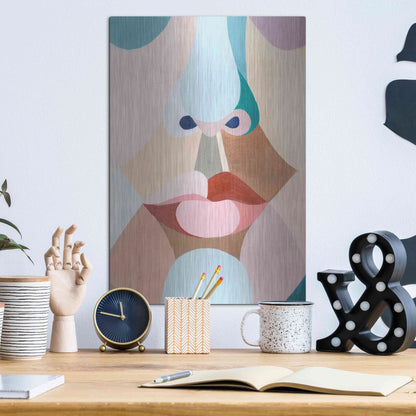 Luxe Metal Art 'Delicate Features I' by Grace Popp, Metal Wall Art,12x16