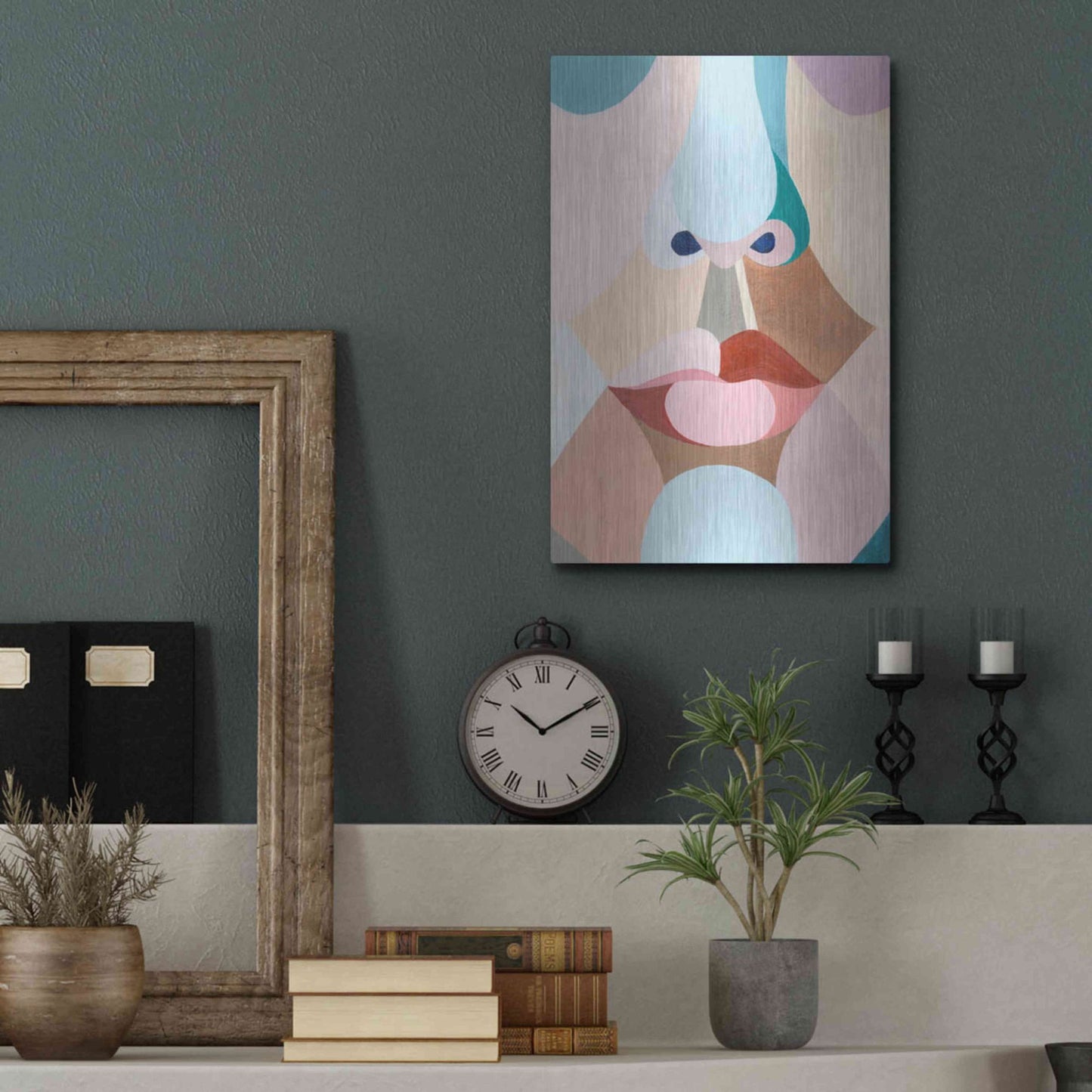 Luxe Metal Art 'Delicate Features I' by Grace Popp, Metal Wall Art,12x16