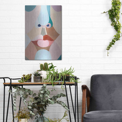 Luxe Metal Art 'Delicate Features I' by Grace Popp, Metal Wall Art,12x16