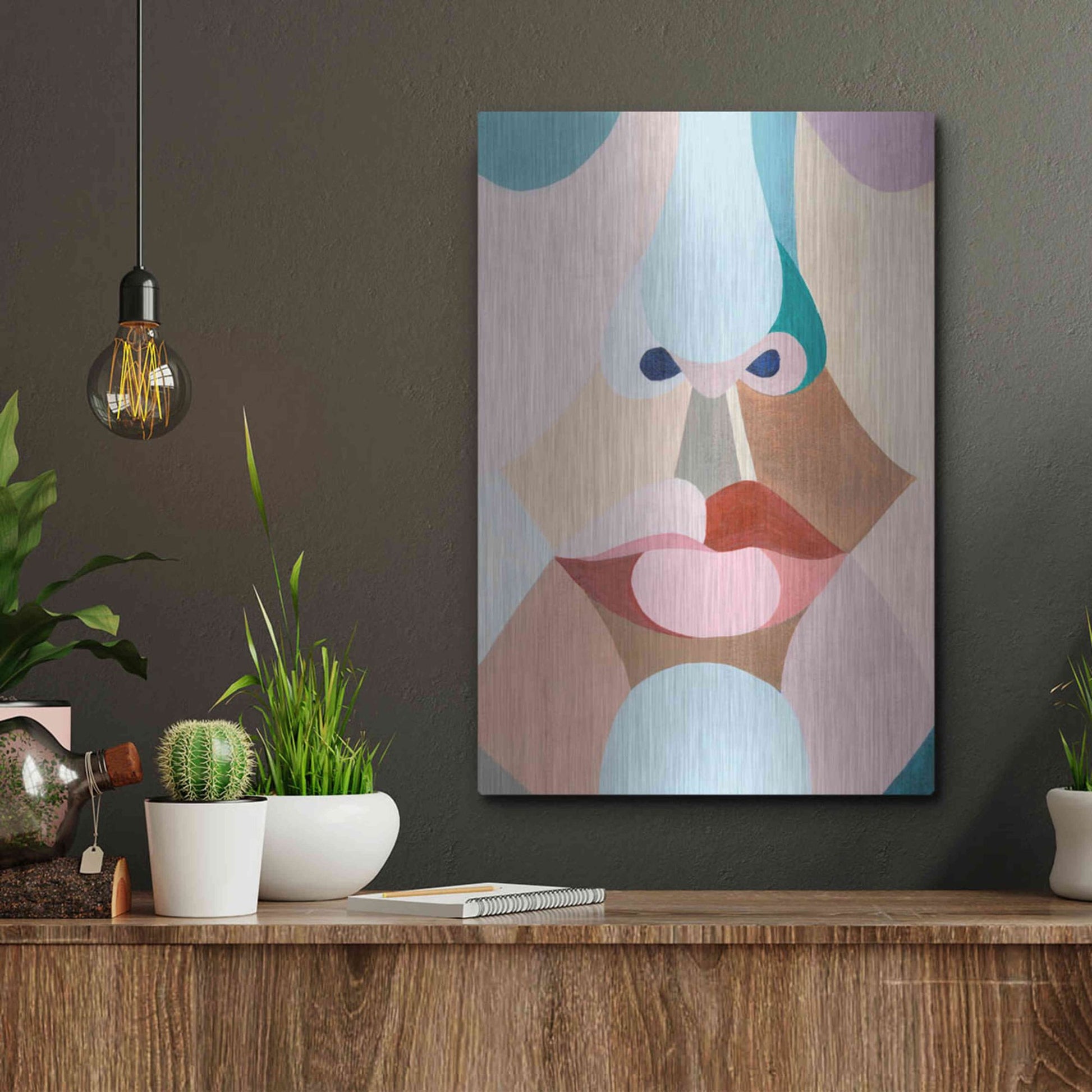 Luxe Metal Art 'Delicate Features I' by Grace Popp, Metal Wall Art,12x16