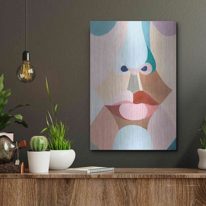 Luxe Metal Art 'Delicate Features I' by Grace Popp, Metal Wall Art,12x16