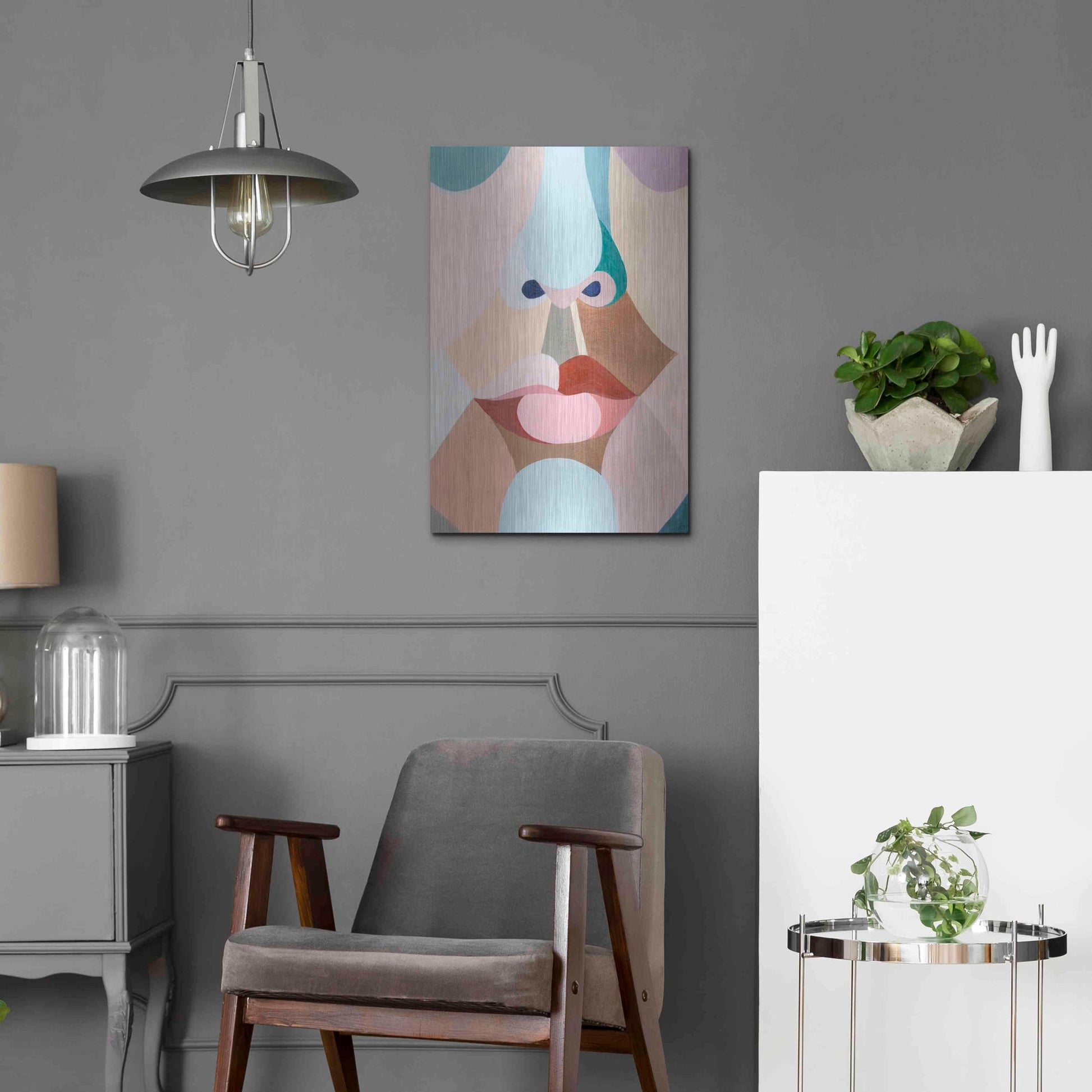 Luxe Metal Art 'Delicate Features I' by Grace Popp, Metal Wall Art,16x24