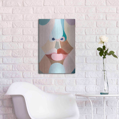 Luxe Metal Art 'Delicate Features I' by Grace Popp, Metal Wall Art,16x24