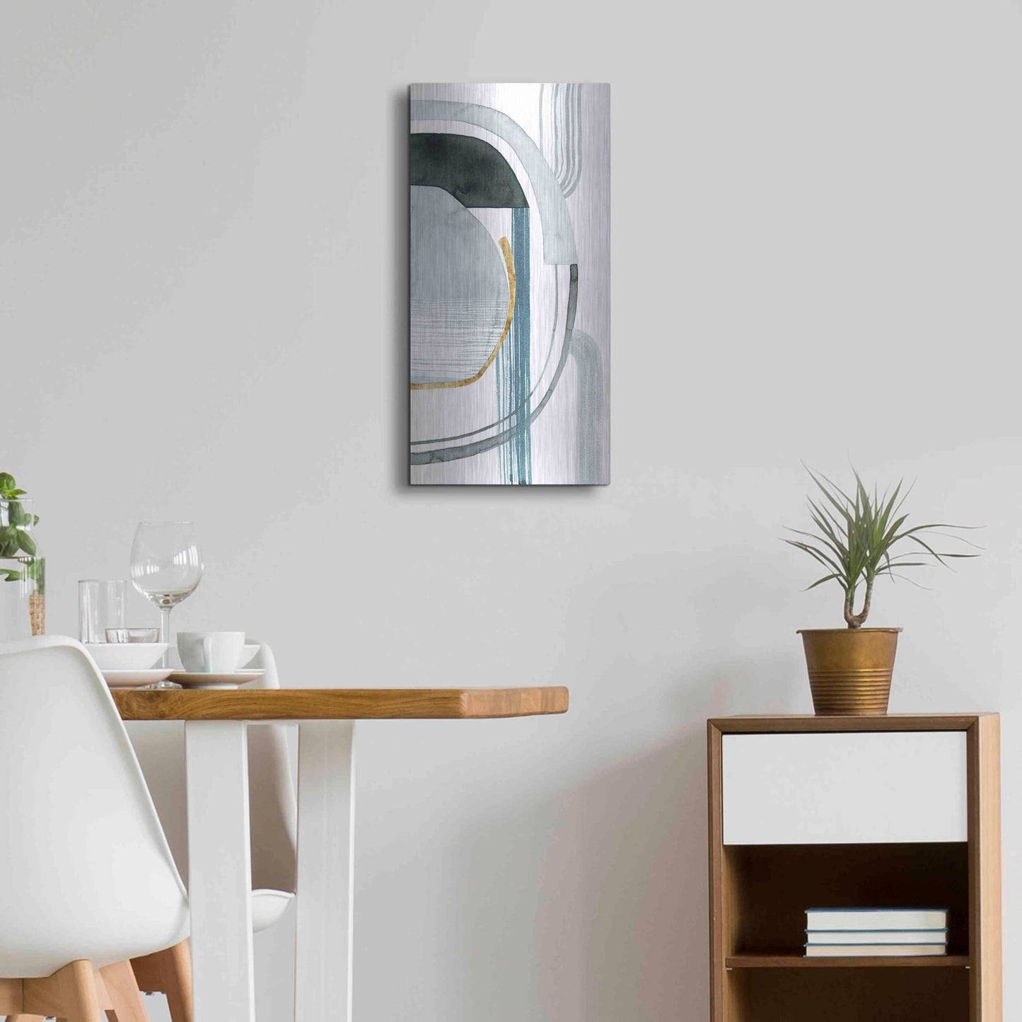 Luxe Metal Art 'Gradient Gears II' by Grace Popp, Metal Wall Art,12x24