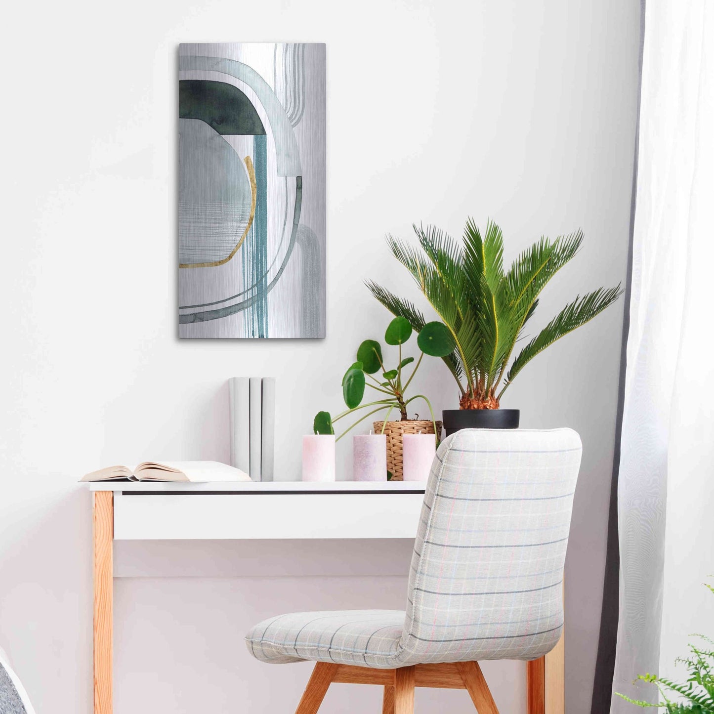Luxe Metal Art 'Gradient Gears II' by Grace Popp, Metal Wall Art,12x24
