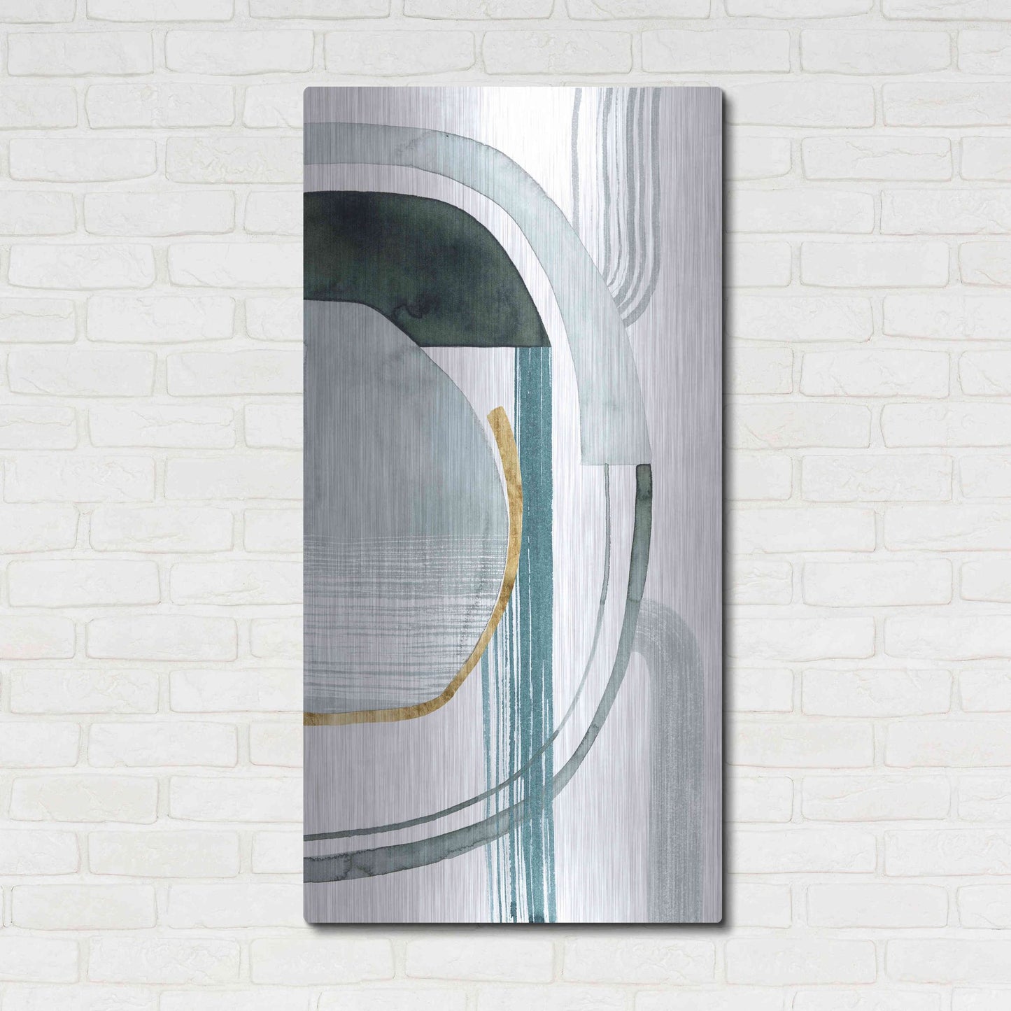 Luxe Metal Art 'Gradient Gears II' by Grace Popp, Metal Wall Art,24x48