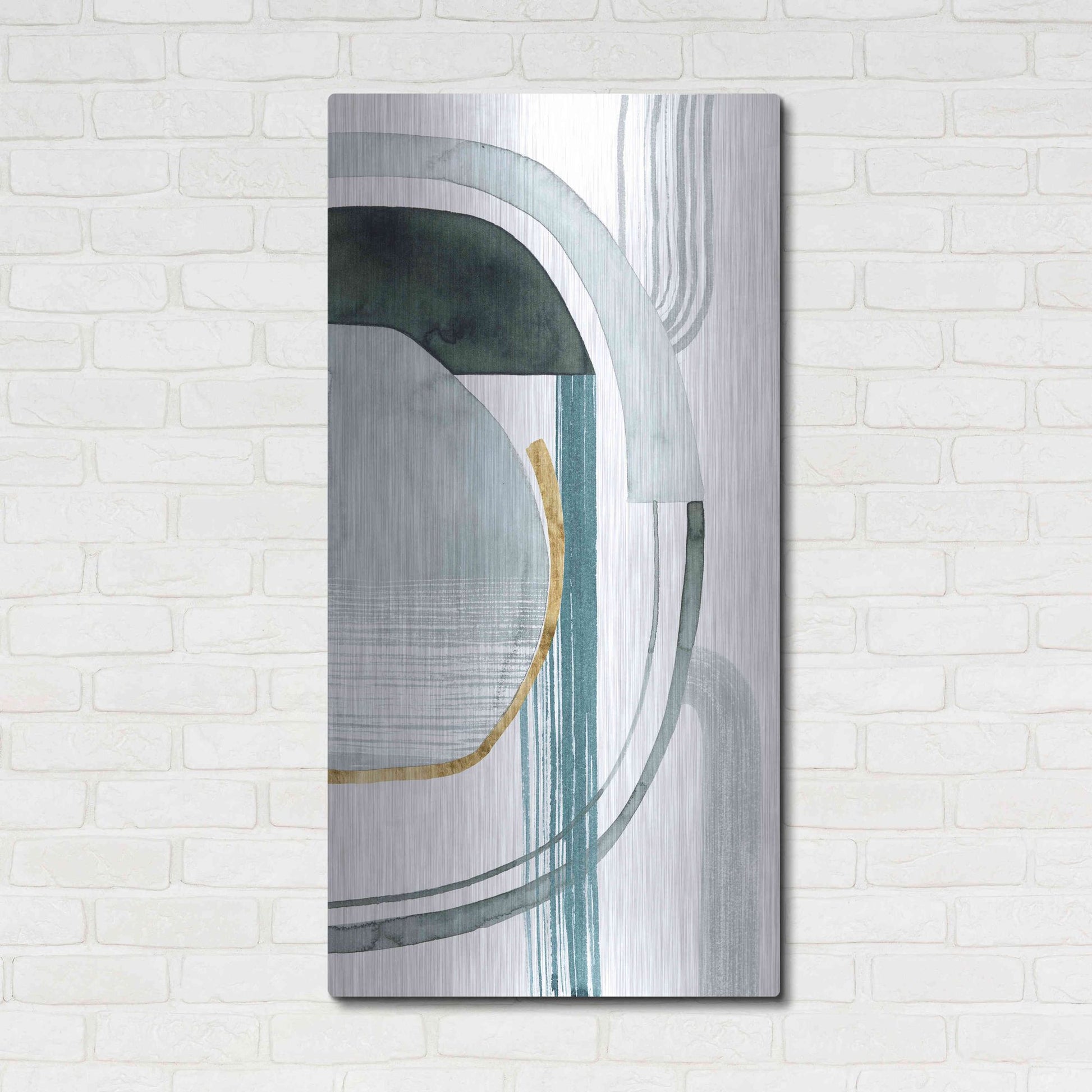 Luxe Metal Art 'Gradient Gears II' by Grace Popp, Metal Wall Art,24x48