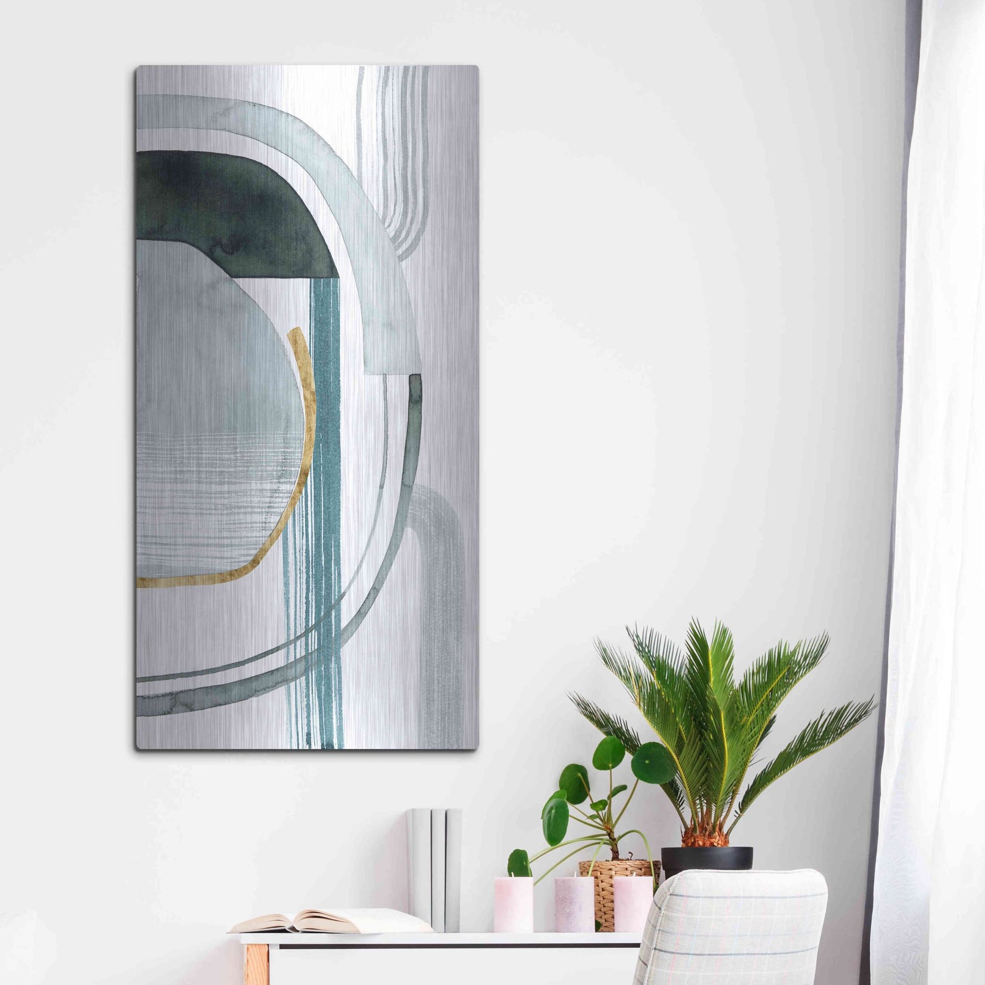 Luxe Metal Art 'Gradient Gears II' by Grace Popp, Metal Wall Art,24x48