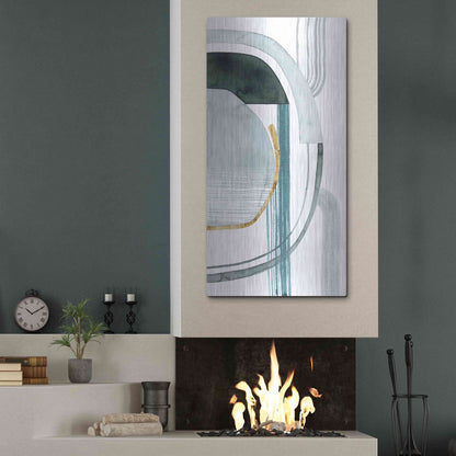 Luxe Metal Art 'Gradient Gears II' by Grace Popp, Metal Wall Art,24x48