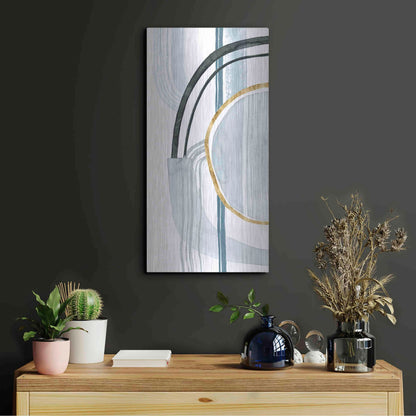 Luxe Metal Art 'Gradient Gears I' by Grace Popp, Metal Wall Art,12x24
