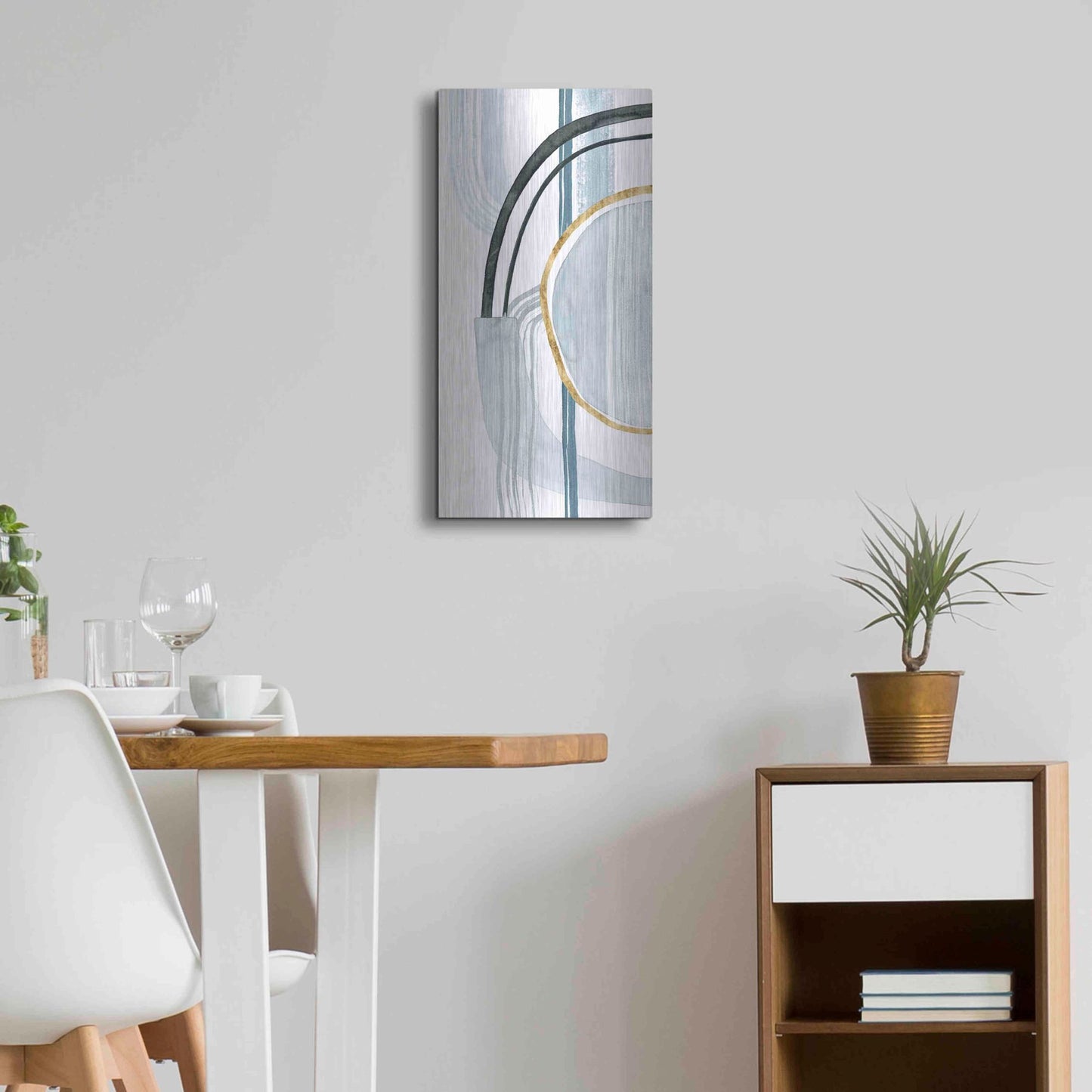 Luxe Metal Art 'Gradient Gears I' by Grace Popp, Metal Wall Art,12x24