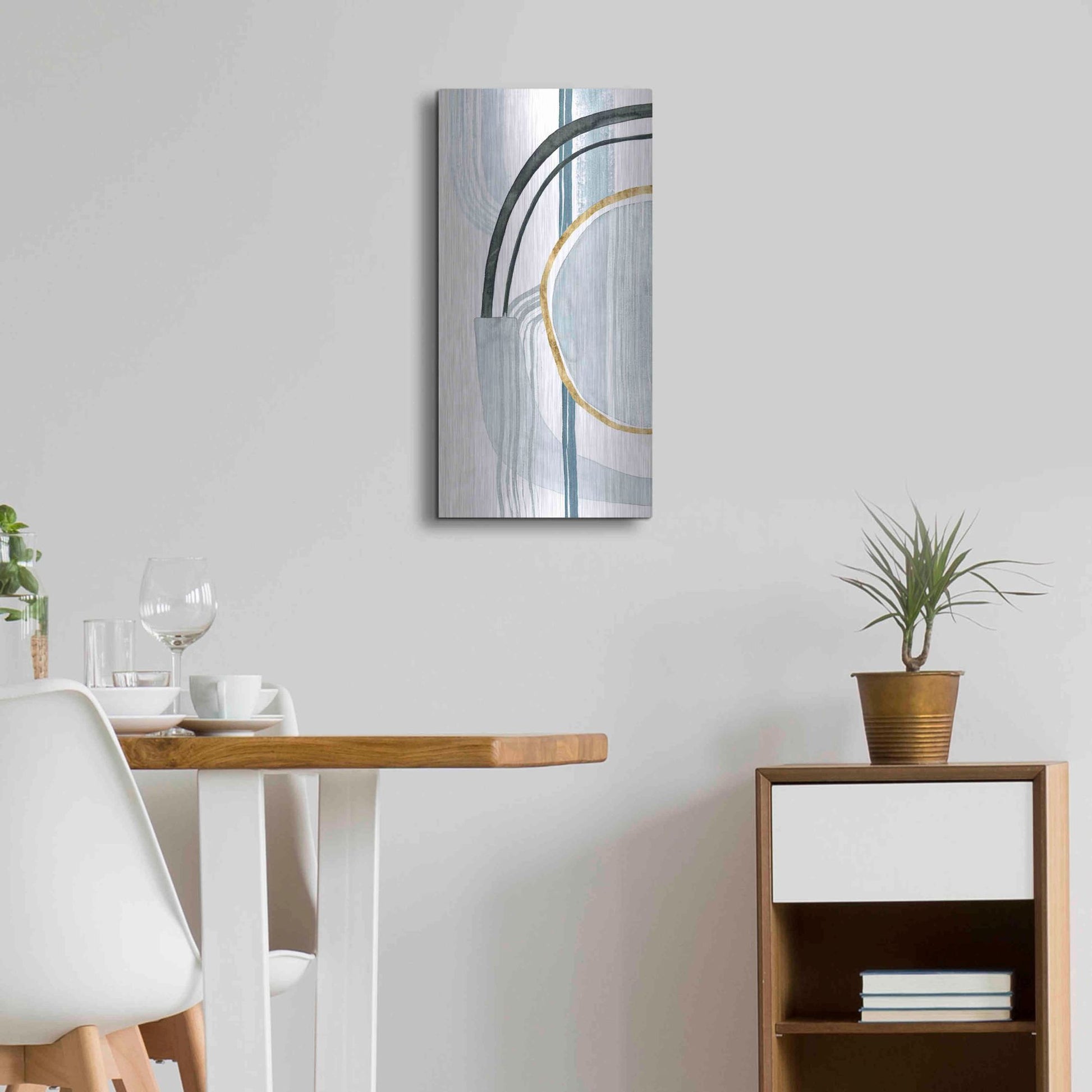 Luxe Metal Art 'Gradient Gears I' by Grace Popp, Metal Wall Art,12x24