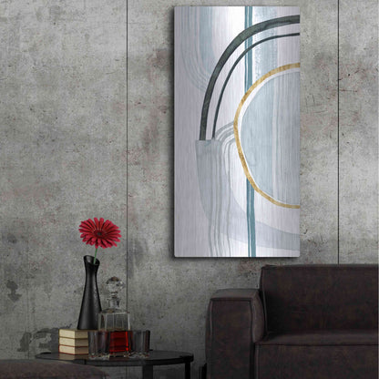 Luxe Metal Art 'Gradient Gears I' by Grace Popp, Metal Wall Art,24x48