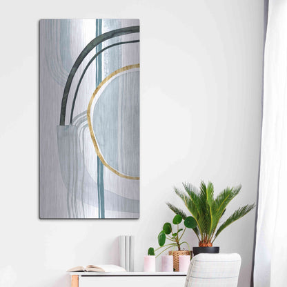 Luxe Metal Art 'Gradient Gears I' by Grace Popp, Metal Wall Art,24x48