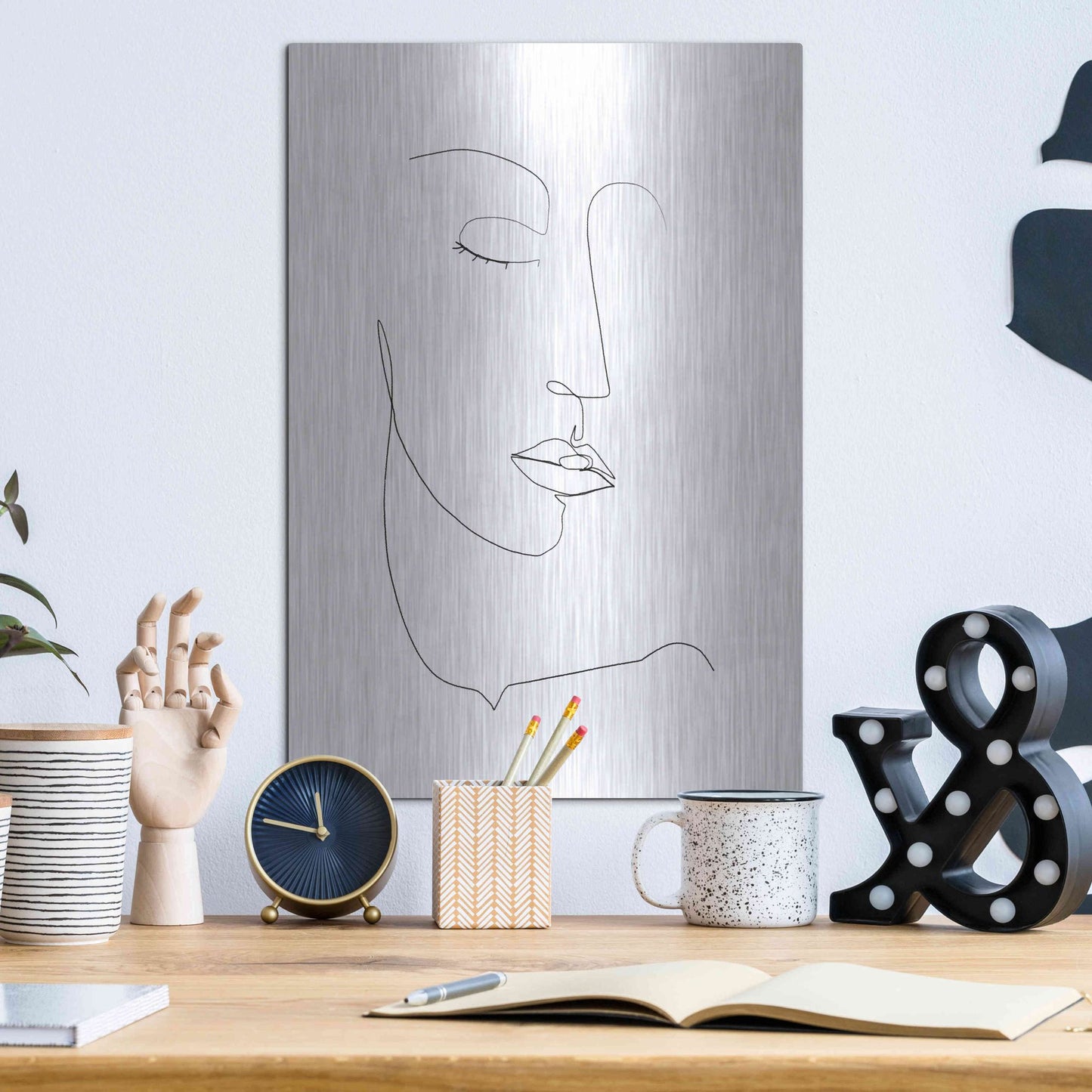 Luxe Metal Art 'Memory of Her II' by Grace Popp, Metal Wall Art,12x16