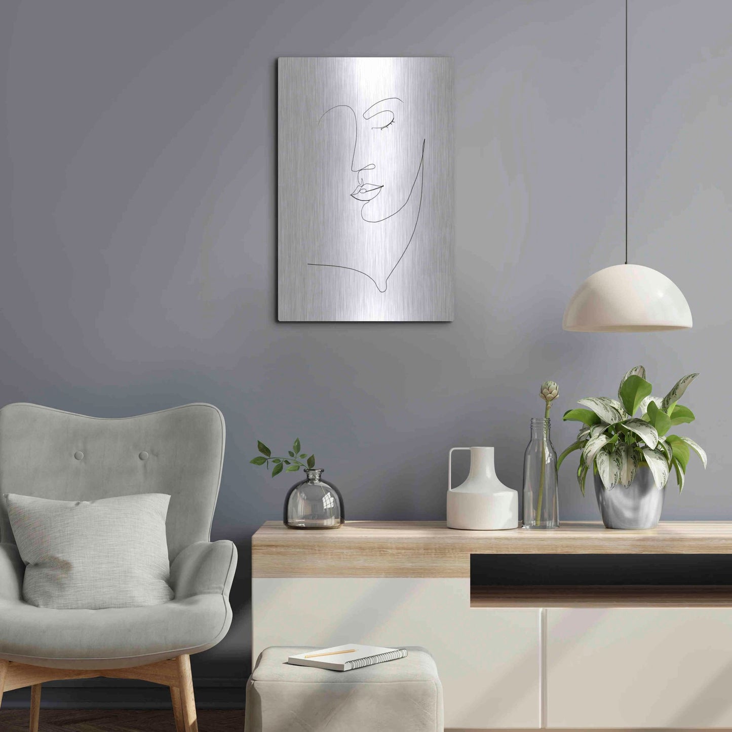 Luxe Metal Art 'Memory of Her I' by Grace Popp, Metal Wall Art,16x24