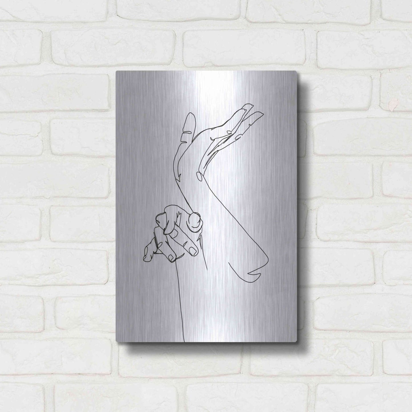 Luxe Metal Art 'Magic Hands II' by Grace Popp, Metal Wall Art,12x16