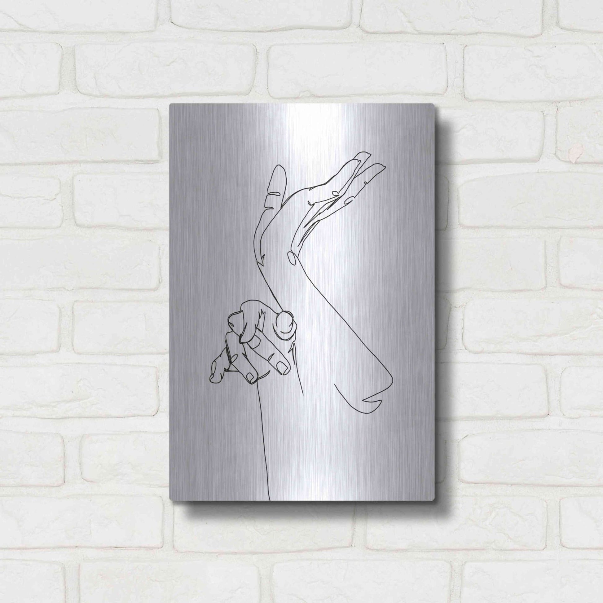 Luxe Metal Art 'Magic Hands II' by Grace Popp, Metal Wall Art,12x16