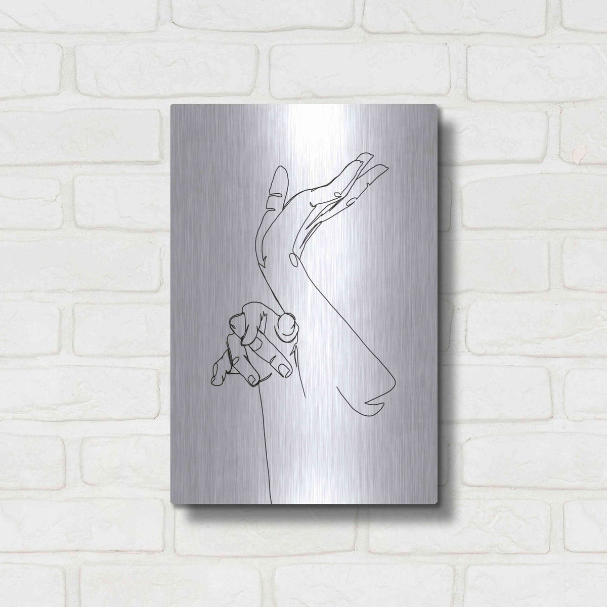 Luxe Metal Art 'Magic Hands II' by Grace Popp, Metal Wall Art,12x16