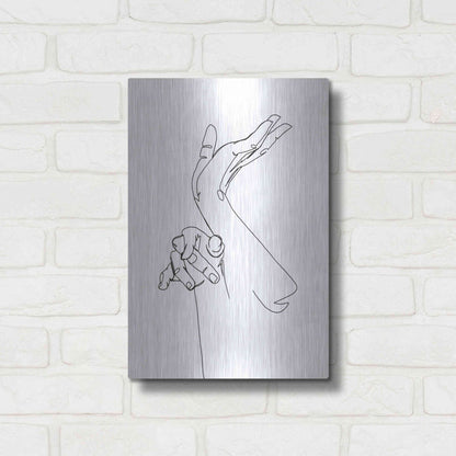 Luxe Metal Art 'Magic Hands II' by Grace Popp, Metal Wall Art,12x16