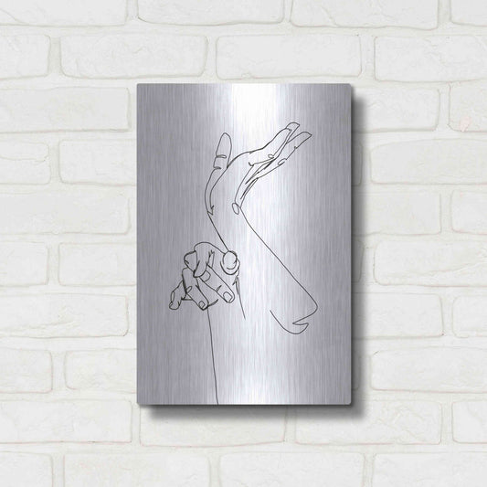 Luxe Metal Art 'Magic Hands II' by Grace Popp, Metal Wall Art,12x16