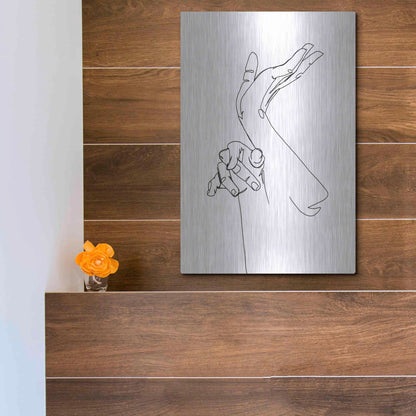 Luxe Metal Art 'Magic Hands II' by Grace Popp, Metal Wall Art,12x16