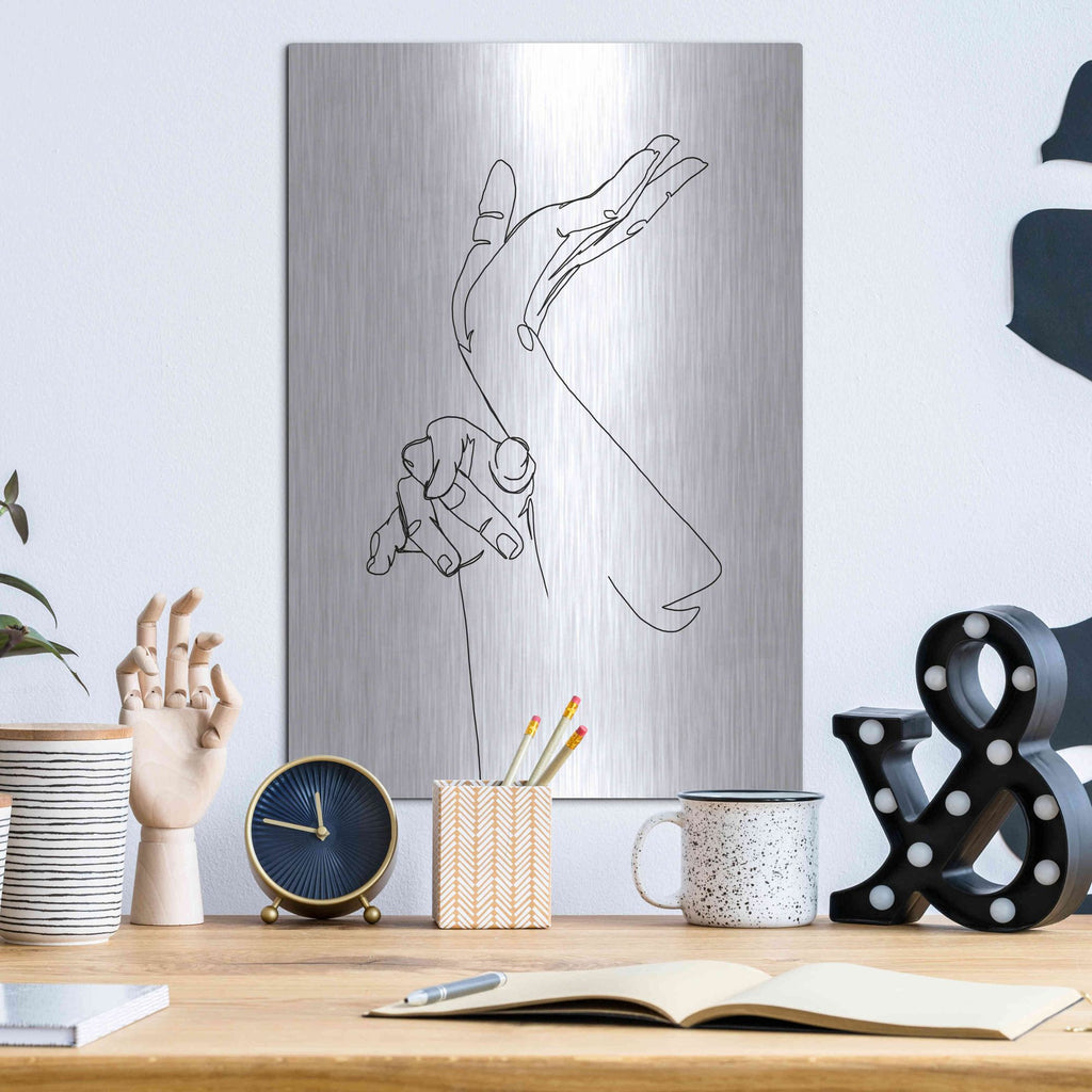 Luxe Metal Art 'Magic Hands II' by Grace Popp, Metal Wall Art,12x16