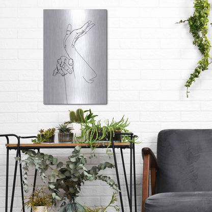 Luxe Metal Art 'Magic Hands II' by Grace Popp, Metal Wall Art,12x16