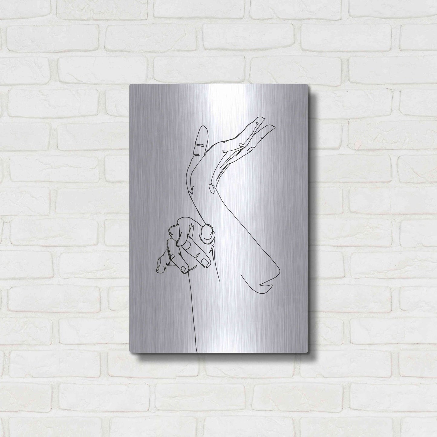 Luxe Metal Art 'Magic Hands II' by Grace Popp, Metal Wall Art,16x24