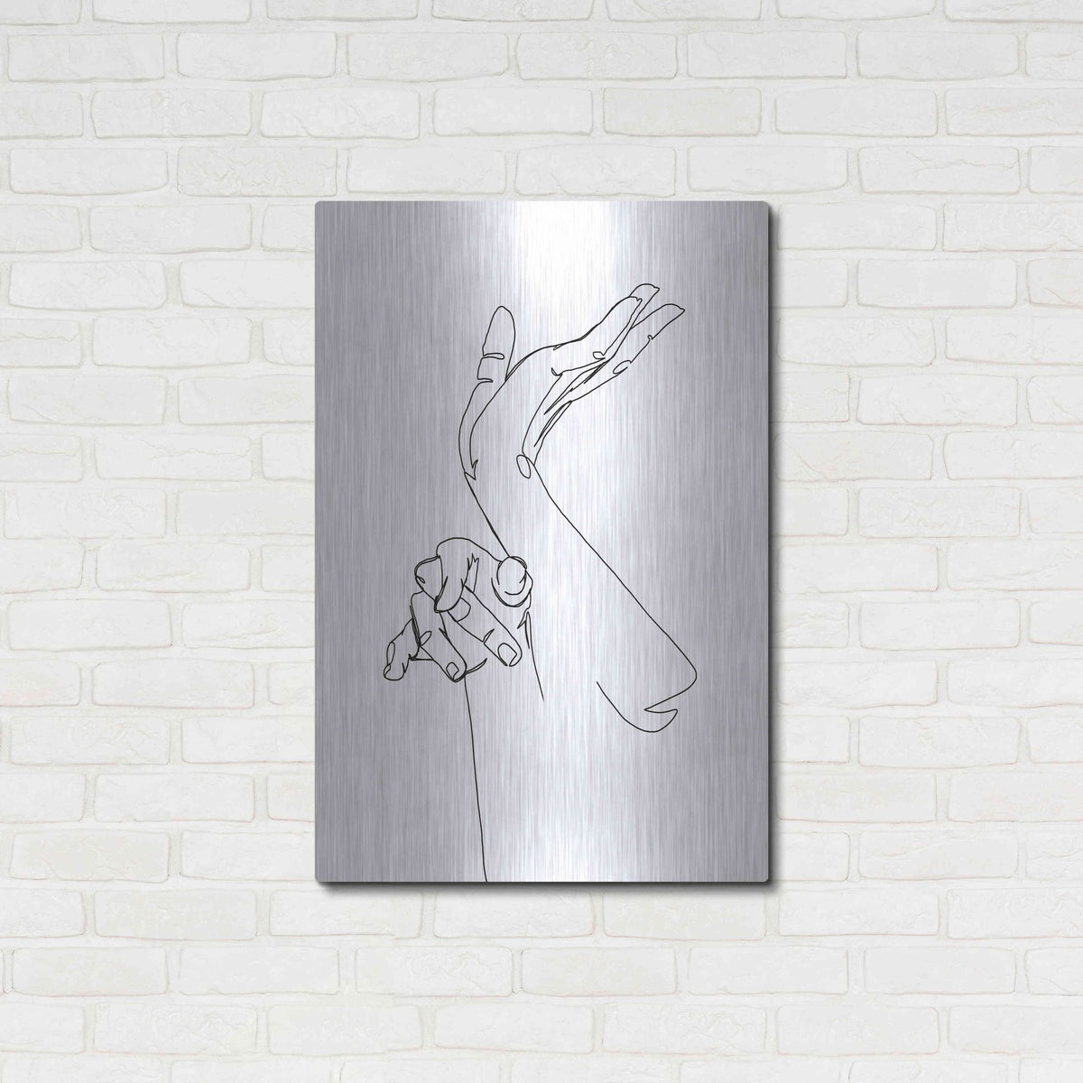 Luxe Metal Art 'Magic Hands II' by Grace Popp, Metal Wall Art,24x36