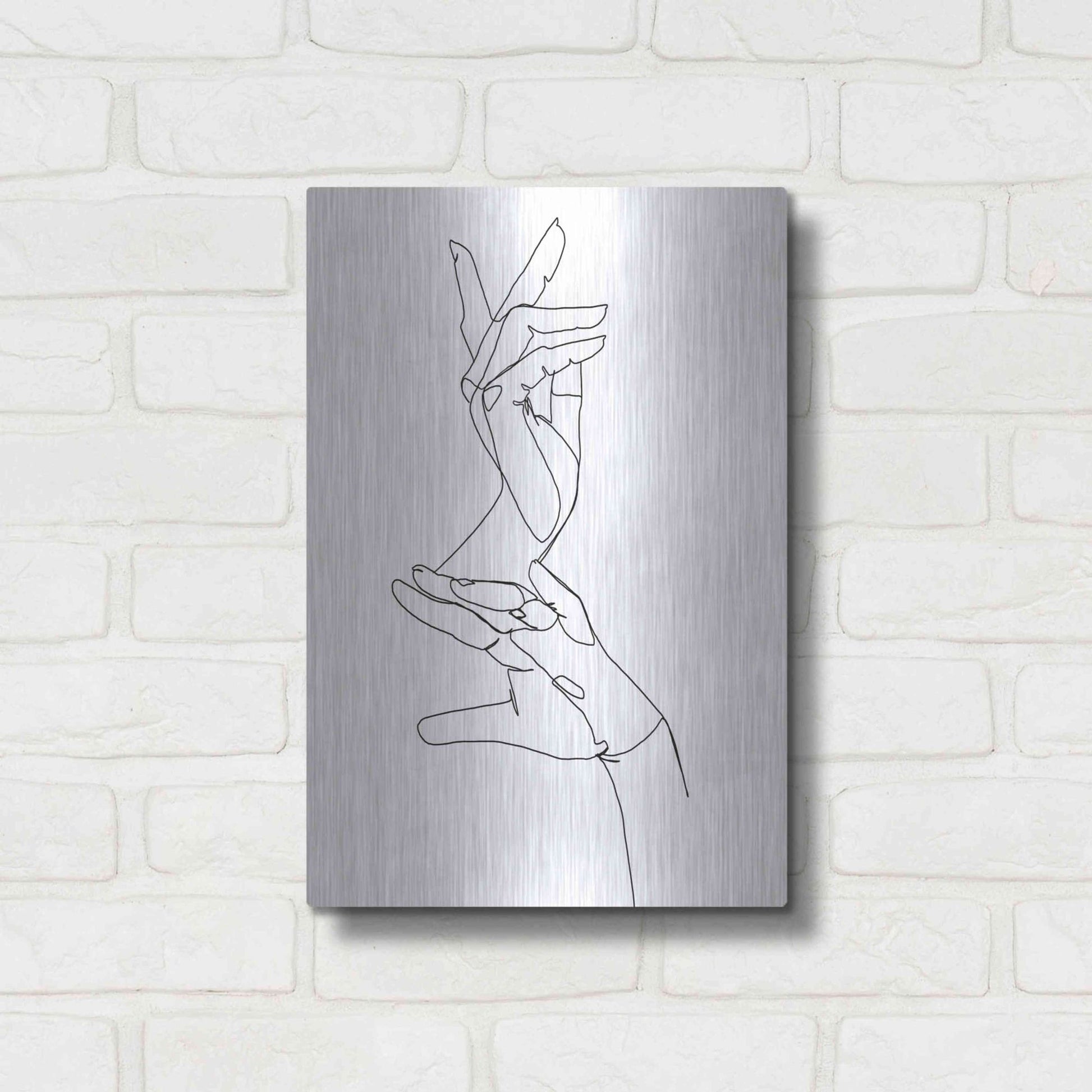 Luxe Metal Art 'Magic Hands I' by Grace Popp, Metal Wall Art,12x16