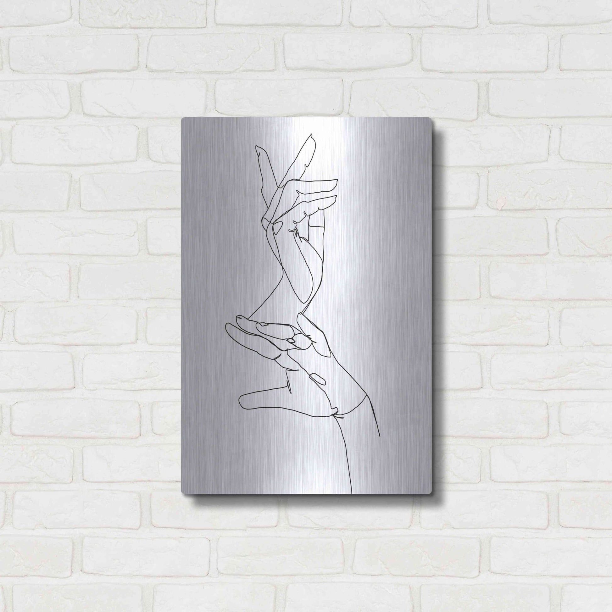 Luxe Metal Art 'Magic Hands I' by Grace Popp, Metal Wall Art,16x24