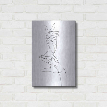 Luxe Metal Art 'Magic Hands I' by Grace Popp, Metal Wall Art,16x24