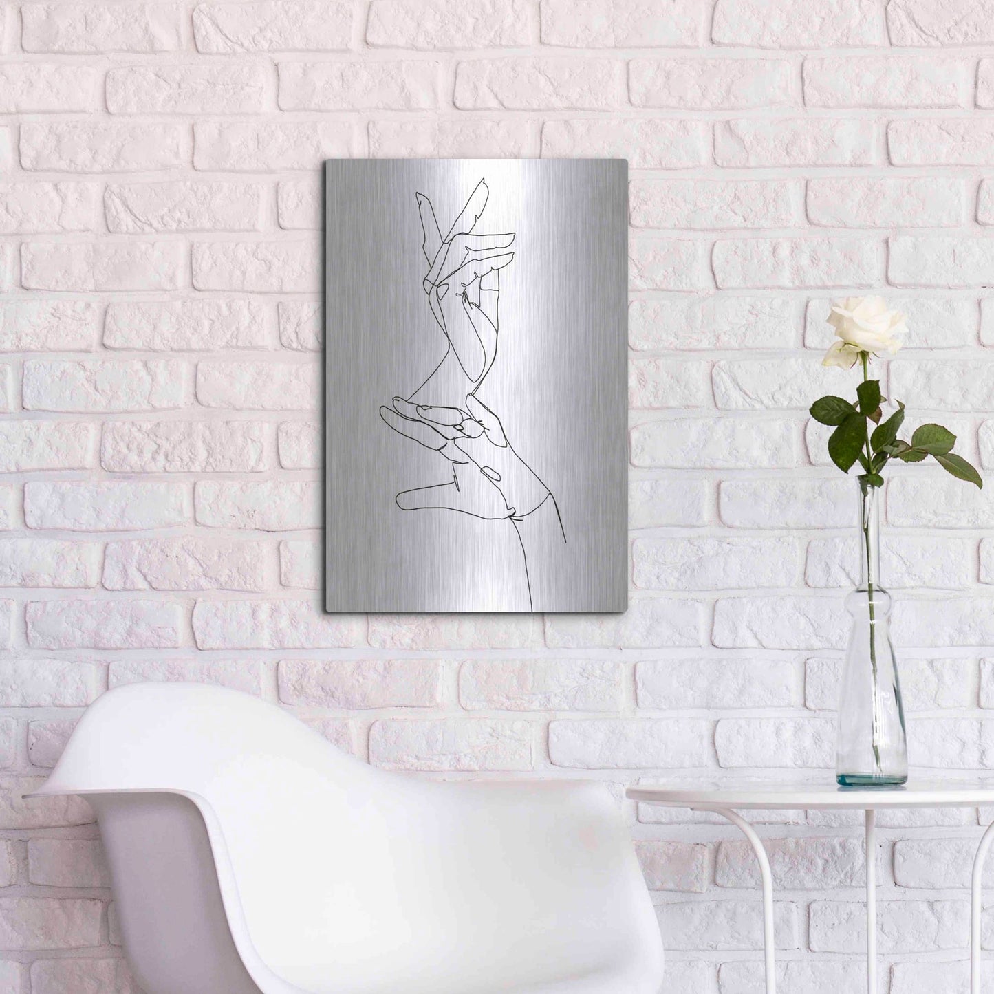 Luxe Metal Art 'Magic Hands I' by Grace Popp, Metal Wall Art,16x24