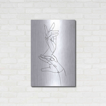 Luxe Metal Art 'Magic Hands I' by Grace Popp, Metal Wall Art,24x36