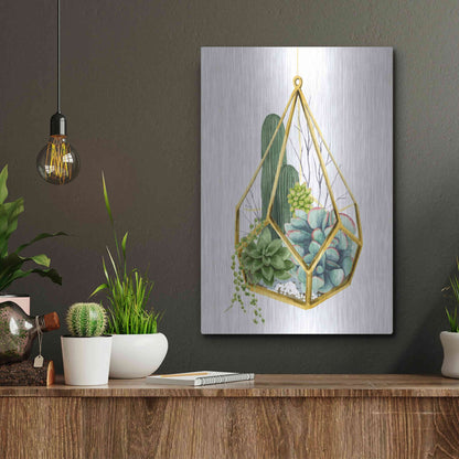 Luxe Metal Art 'Wild Terrarium IV' by Grace Popp, Metal Wall Art,12x16