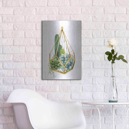 Luxe Metal Art 'Wild Terrarium IV' by Grace Popp, Metal Wall Art,16x24