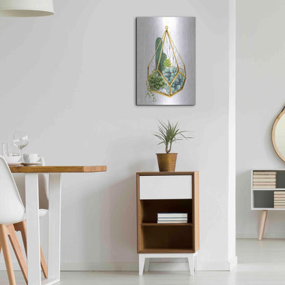 Luxe Metal Art 'Wild Terrarium IV' by Grace Popp, Metal Wall Art,16x24