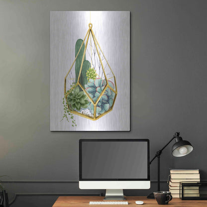Luxe Metal Art 'Wild Terrarium IV' by Grace Popp, Metal Wall Art,24x36